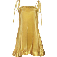 Braided Pleated Mini Sling Dress