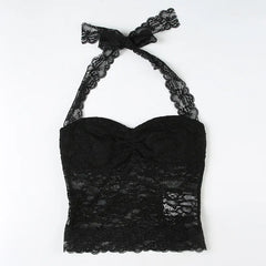 Lace Halter Tank Top