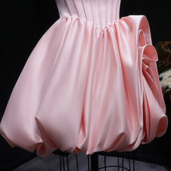 Pink Satin Tiered Ruffle Corset Mini Dress