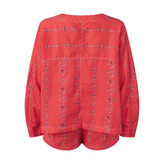 Printed Long Sleeve Tie Top And Shorts Sleepwear Set