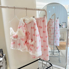 Pink Plush 3 Piece Pajama Set