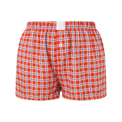 Elastic Waist Striped Plaid Print Shorts - Casual Knit