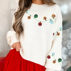 Christmas Lights Sequin Sweatshirt