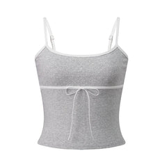 Polka Dot Bow Tie Spaghetti Strap Tank Top