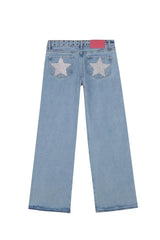 Star Print High Waited Jeans