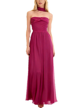 Mesh Scarf Strapless Long Dress