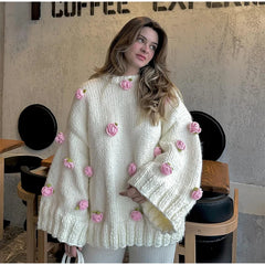 3D Flower Sweater
