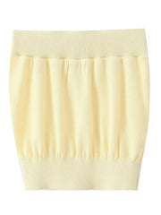 Ribbed Tube Top And High Waist Pants Set