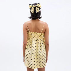Cami Yellow Polka Dot Mini Dress