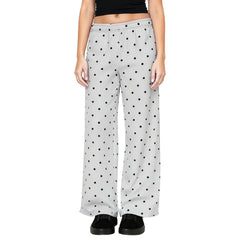 Polka Dot Wide Leg Sweatpants
