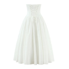 Sweetheart Neckline Bustier Strapless Maxi Dress