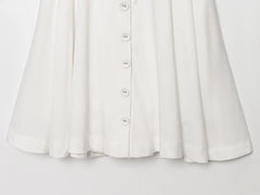 Back Lace Up Thick Strap Buttoned Mini Dress