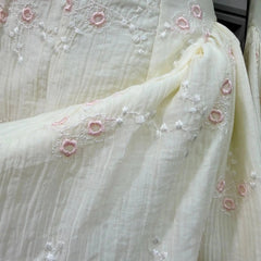 Puff Sleeve Square Collar Embroidery Mini Dress