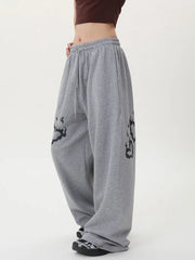 Love Print Gray Sweatpants