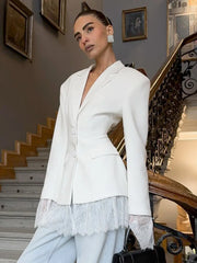 Lace Patchwork Blazer