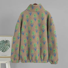 Fleece Printing Half-Zip Sweatshirt