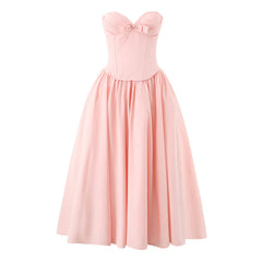 Sweetheart Neckline Bustier Strapless Maxi Dress