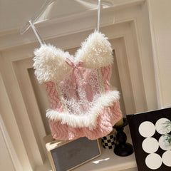 Pink Flannel Fleece Sleepwear Three Piece Set