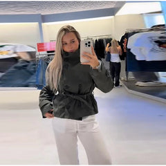 Stand Collar Short Trench Jacket