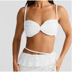 Knitted Twist Bralette And Maxi Skirt Set