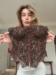 Lace Strapless Bustier Corset Top