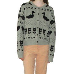 Duck Print Knitwear Sweater