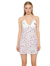 Floral Print Halter Neck Cami Mini Dress