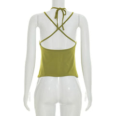 Halter Ruched Crop Top
