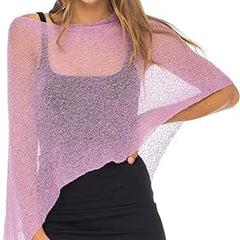 Sheer Shawl Beach Cover-ups Knitted Top