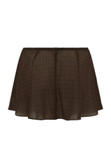 Mesh Sheer Polka Dots Mini Skirt