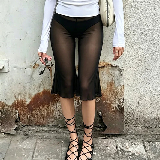 See Through Cover Up Capri Pants