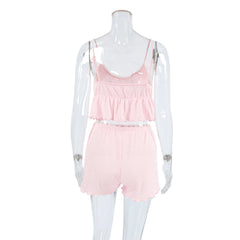 Pink Cami Top And Shorts Pj Set