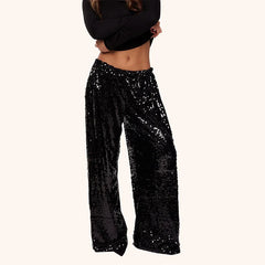 Sequin Wide-Leg Pants