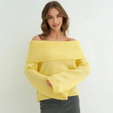 Off Shoulder Knit Sweater