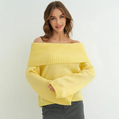 Off Shoulder Knit Sweater