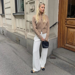 Knit Full Sleeve Zipper Top