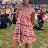 Square Neck A-Line Babydoll Mini Dress