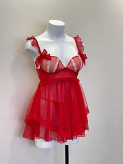 Low Cut See Through Nightdress