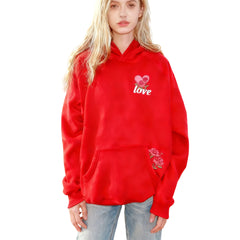 Bouquet Flower Print Hooded Sweatshirt