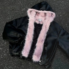 Fuax Fur Hooded Parkas