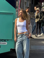 Crystal Star Hollow Out Jeans