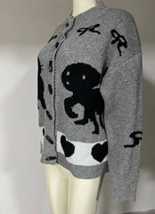 Printed Graphic Cardigan