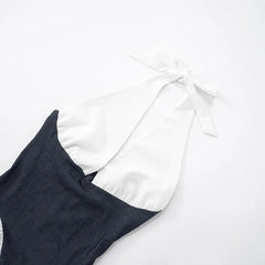 White Halter Corset Mini Dress