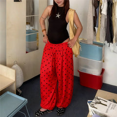 Polka Dot Wide Leg Pants