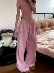 Pink Printed Sweatpants
