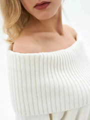 Off Shoulder Knit Sweater
