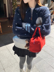 Winter Scenery Knitted Cardigan