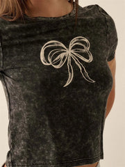 Bow Print Baby Tee