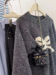 Bow Knitted Full Sleeves Sweater