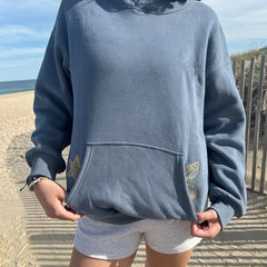 Seashell Embroidery Pullover Hoodies